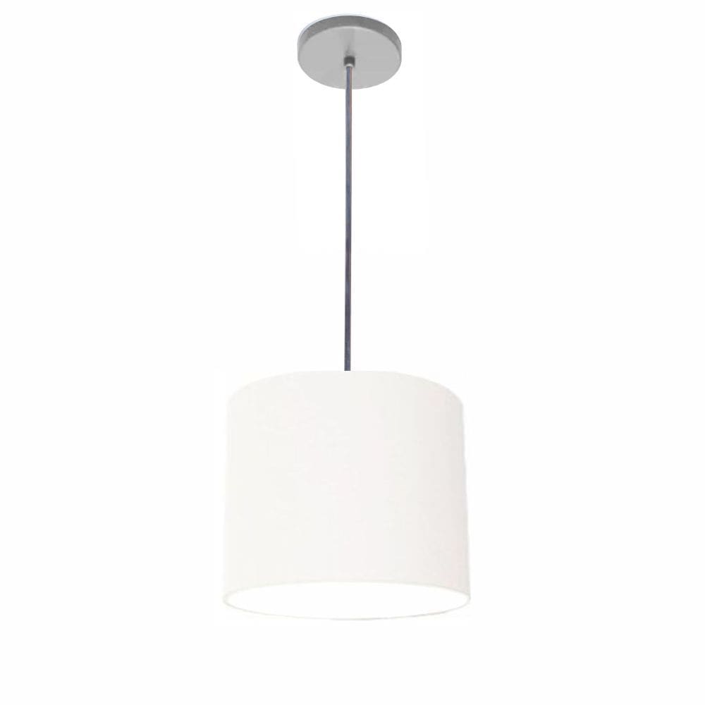 Lustre Luminária Pendente Vivare Free Lux PE-4107CZ Cúpula em Tecido 25x20cm