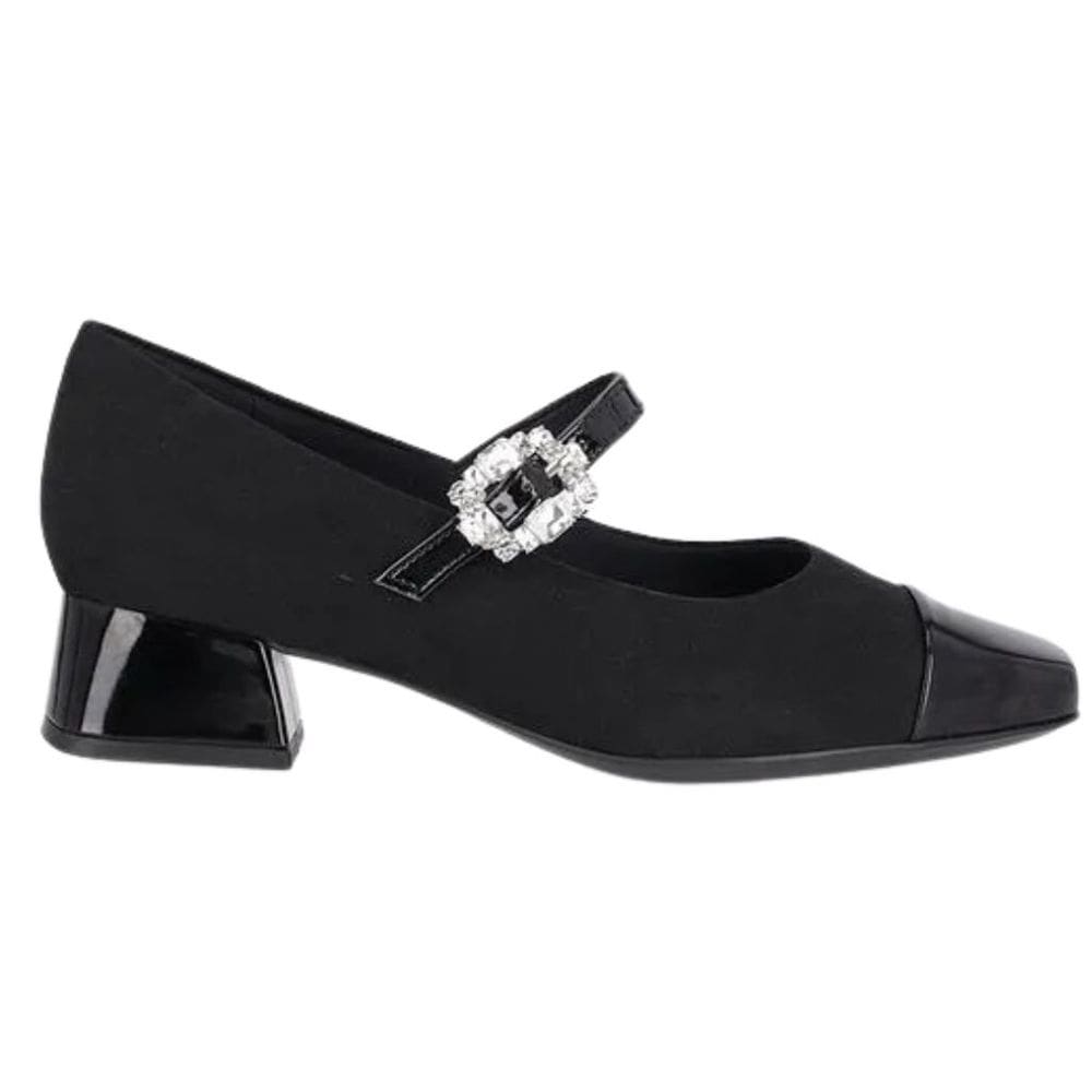 Sapato Boneca Piccadilly 160094 Feminino Preto salto médio confortável