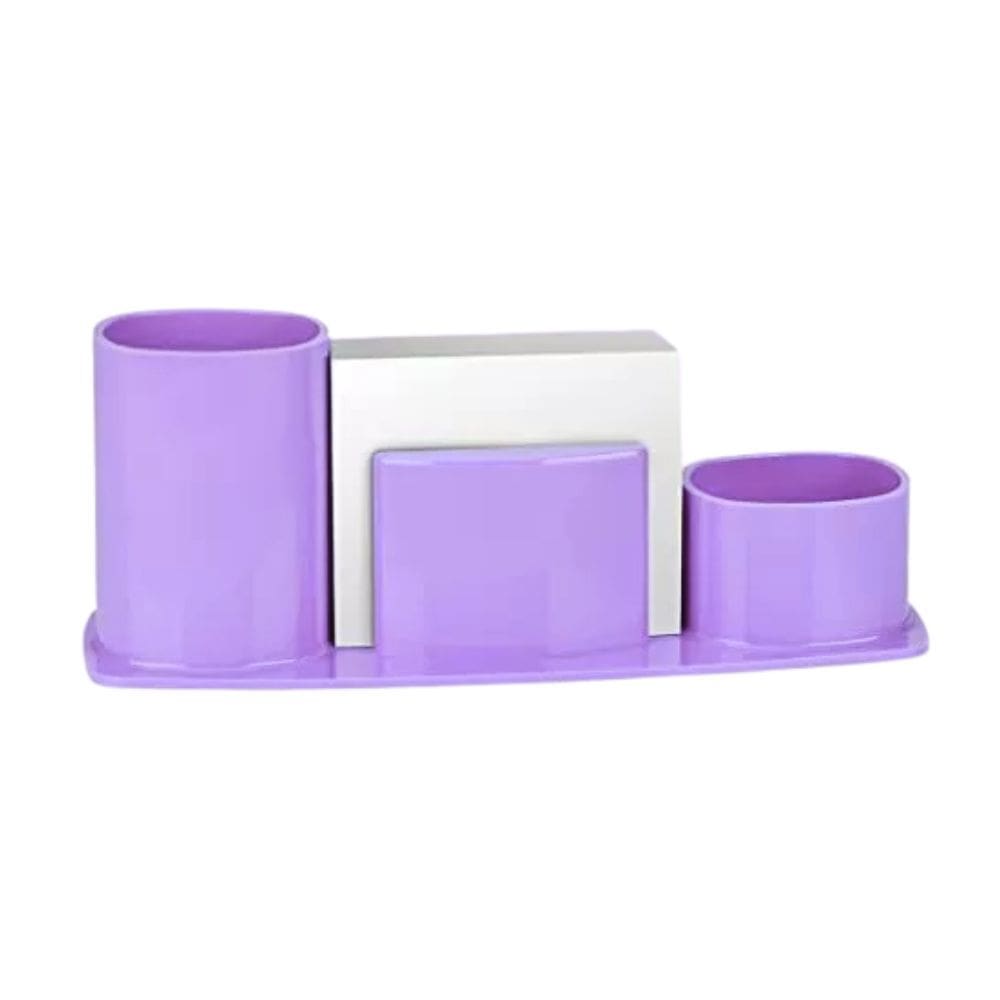 Orgnizador de Mesa Porta Lápis Clips e Lembretes c/ Bloco de Papel - Acrimet