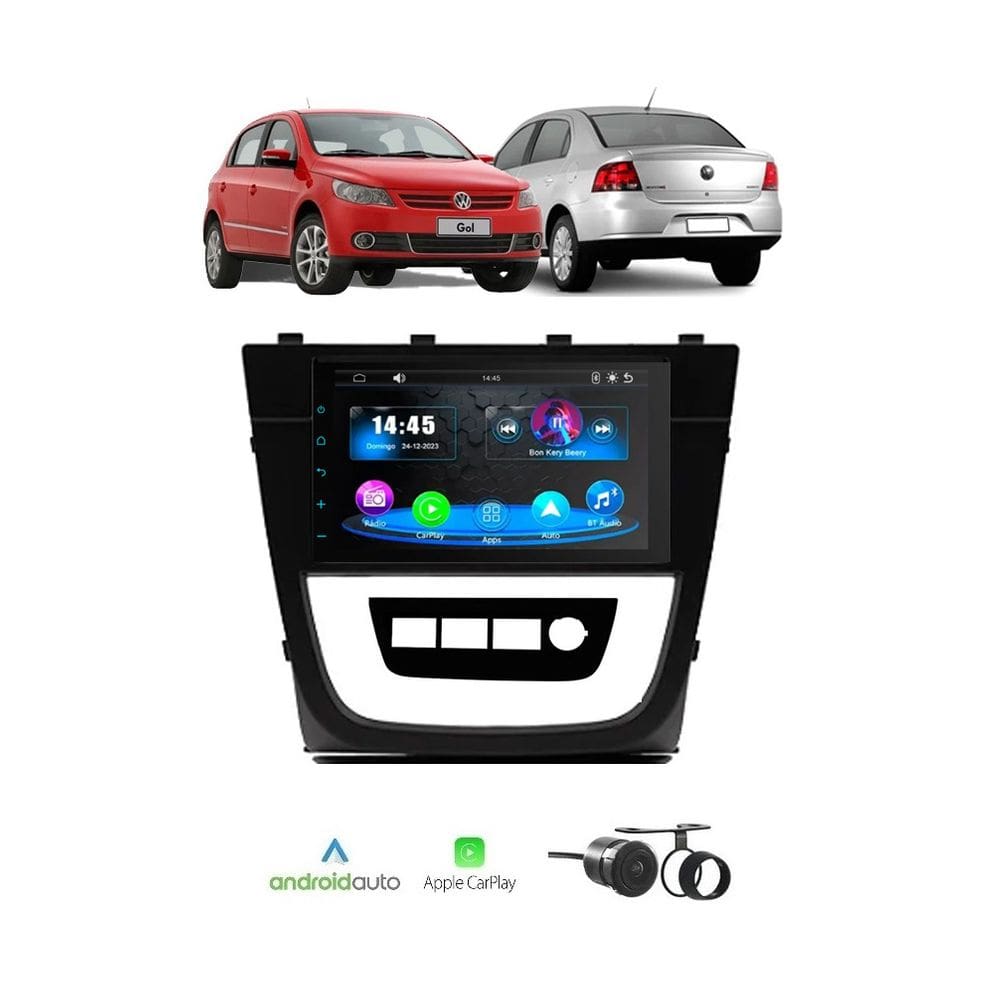 Kit Multimídia Saveiro 2009 2010 2011 2012 7 Pol Carplay Androidauto Cm7 Faaftech