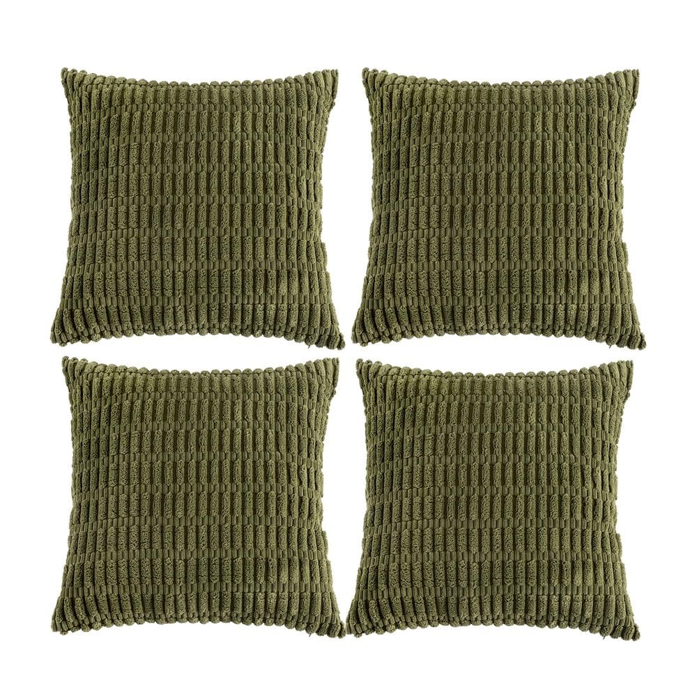 Capas de almofada Fancy Homi Boho Moss Green 55 x 55 cm, pacote com 4