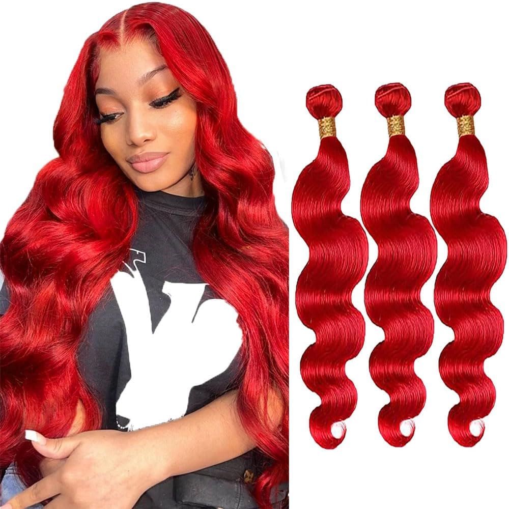 Pacotes de cabelo GveoxVO Red Body Wave 8A Brazilian Virgin Remy