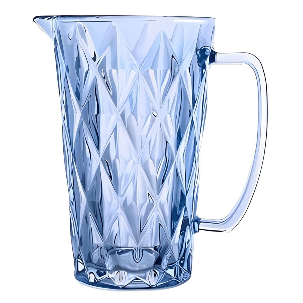 Jarra de Vidro Diamond Azul Água Ou Suco 1 Litro