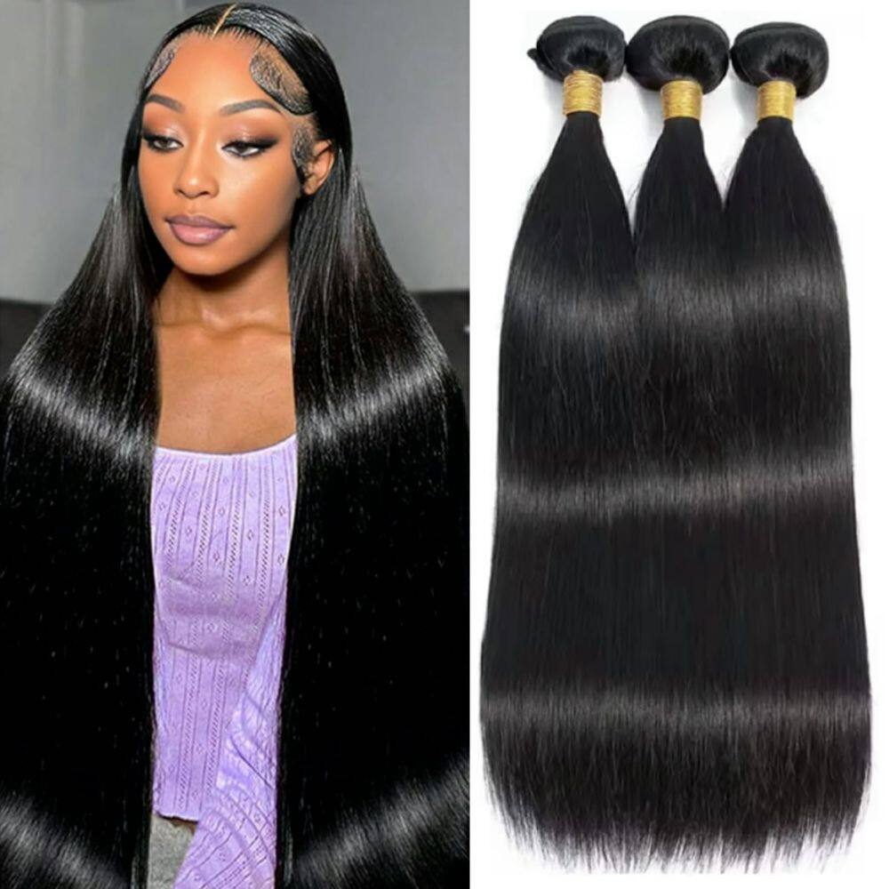 Pacotes de cabelo SIIKAP Straight 45 50 55cm 3 pacotes 100% virgens