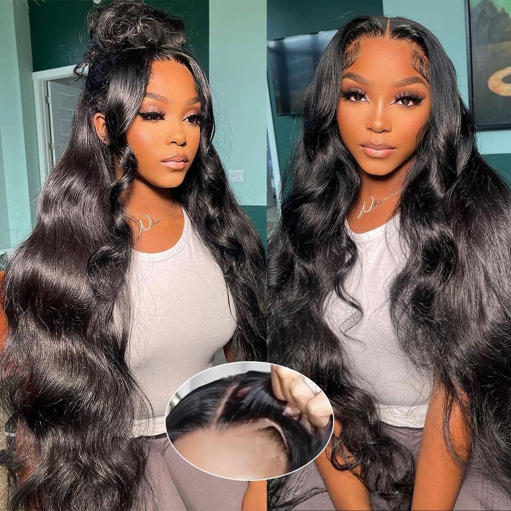 Perucas eddfine 250% de densidade de cabelo humano Body Wave 40cm
