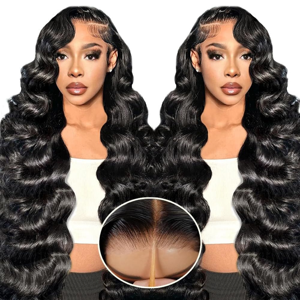 Peruca LuAija Wear and Go sem cola, 71 cm Body Wave, 200% de densidade