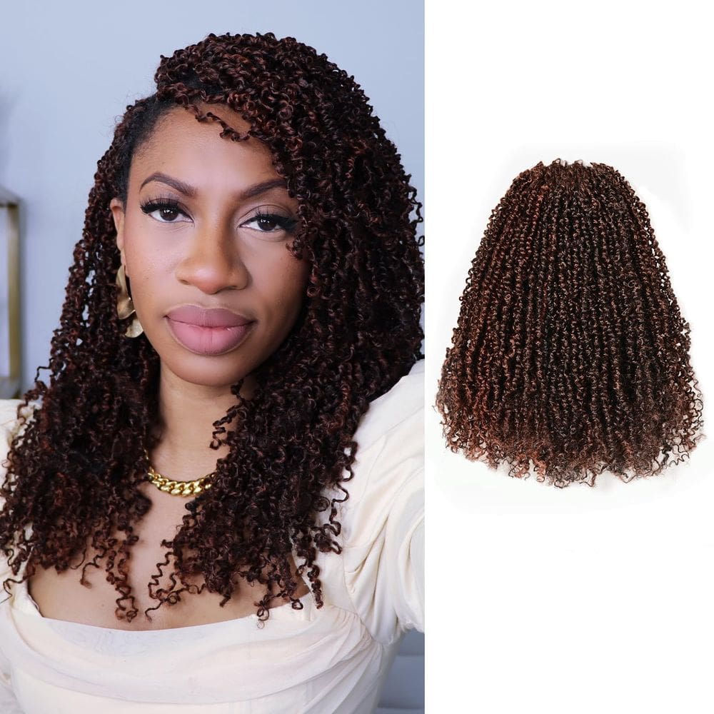 ToyoTress Yanky Twist para cabelo de crochê, 16 polegadas, pacotes com 8 (240 fios)