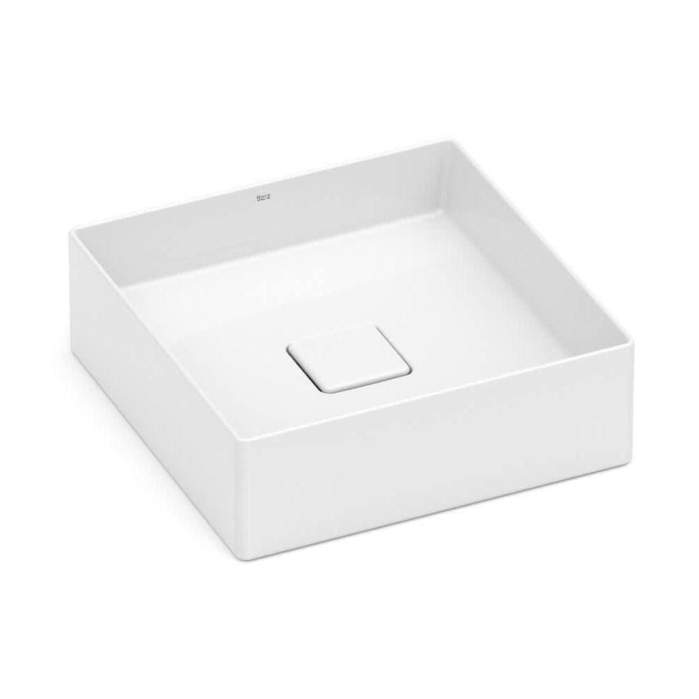 Cuba De Apoio 35cm Quadrada Roca T4 Terra Branco A32787v000