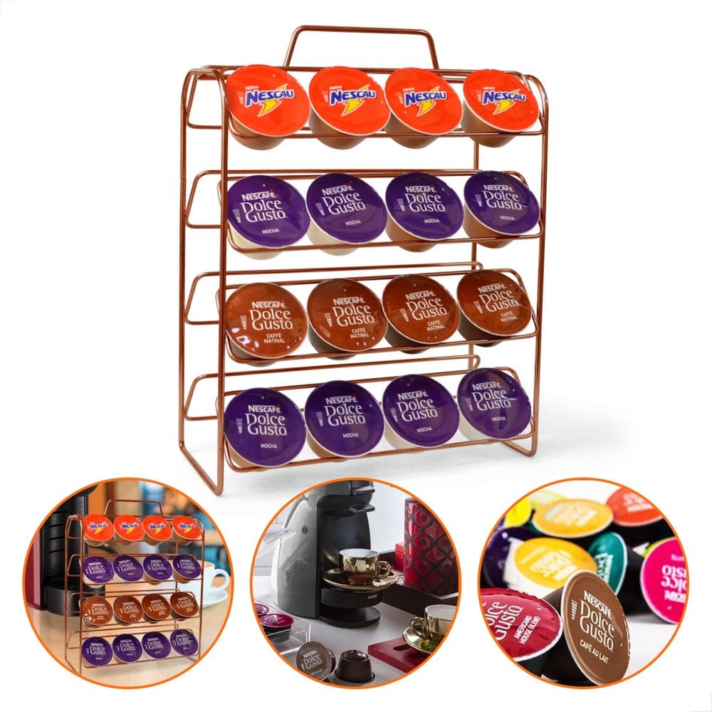 Suporte de 32 Cápsulas Dolce Gusto Cor Cobre