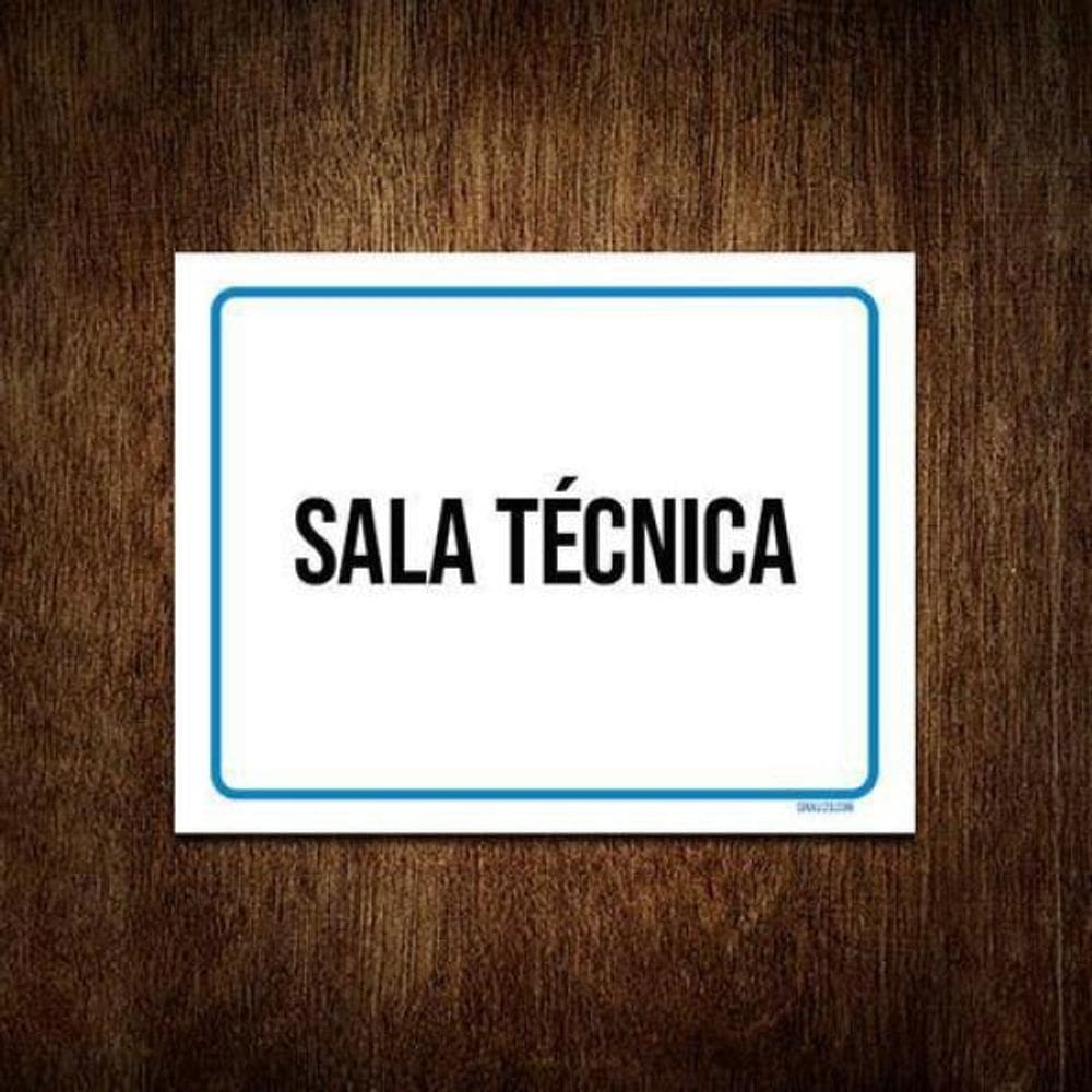 Kit 10 Placas Ambiente Sinalização Setor Sala Técnica