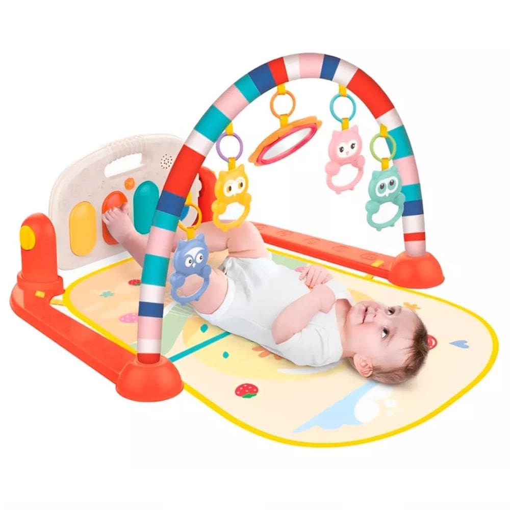 Tapete Piano Bebê Interativo Atividade Musical Dm6749 Laranj