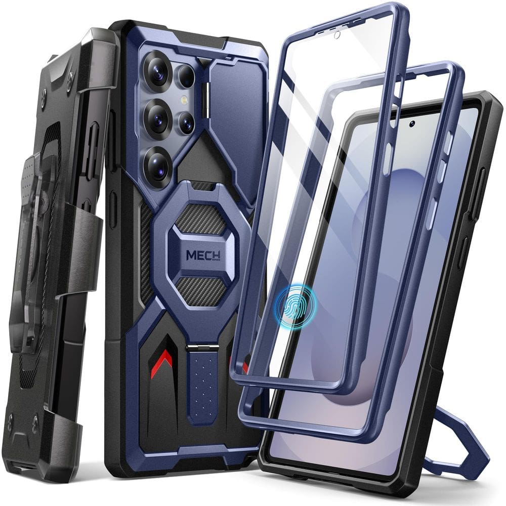 Capa com suporte magnético TONGATE Samsung Galaxy S25 azul ultra escuro