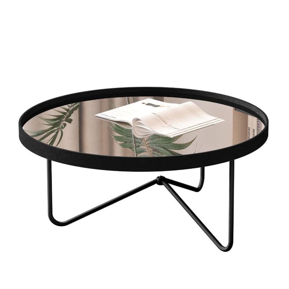 Mesa de Centro Alamanda Moderna Preto Preto JB Bechara