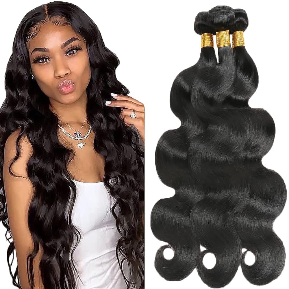 Pacotes de cabelo MAMART Body Wave 14 polegadas Brazilian Virgin x3