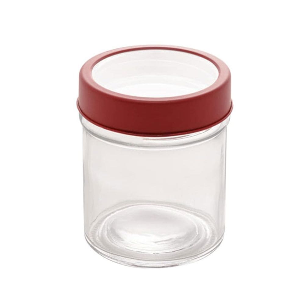 Pote Vidro Tampa de Metal Gran Gastro Vermelha 350ml LYOR