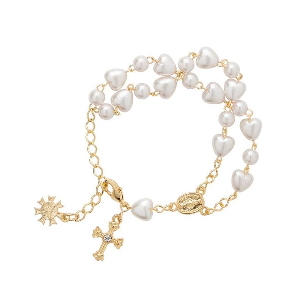 Pulseira Pérola Duas Dezenas de Coração