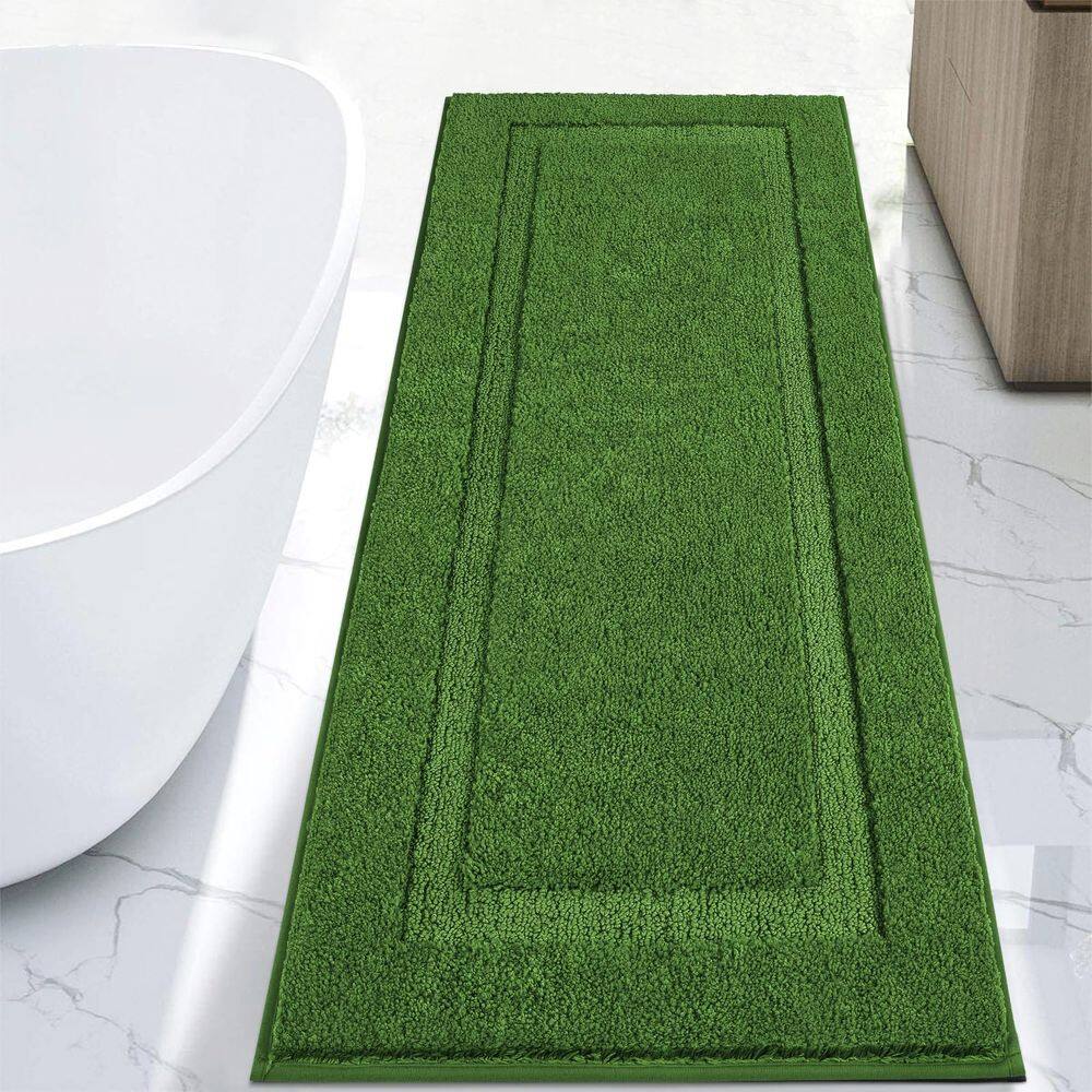 Tapete de banheiro SHACOS Super Soft 61x152cm verde oliva