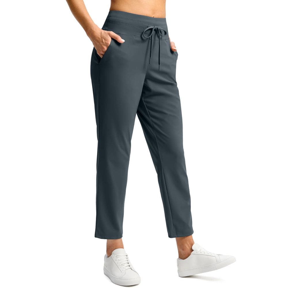 Calças G Gradual High Waisted Golf 7/8 para mulheres, cinza, média