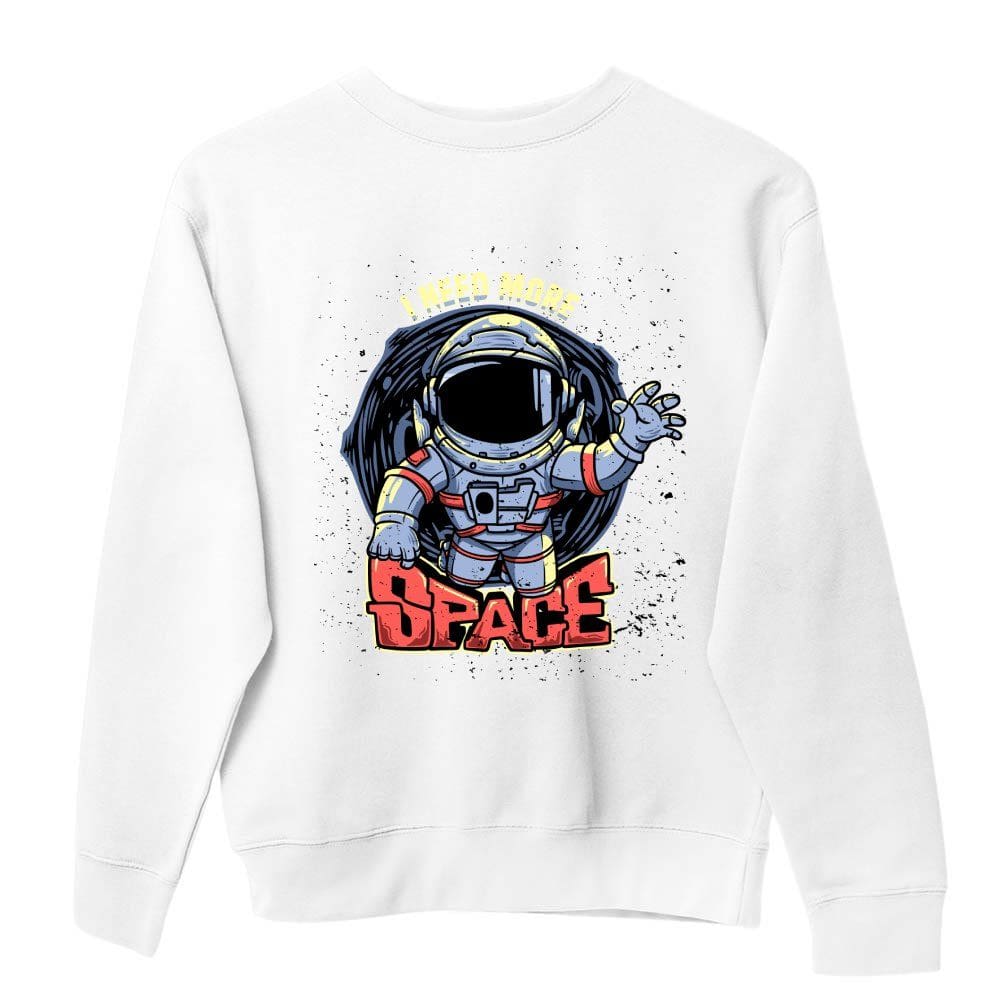 Casaco de Moletom Gola Careca Unissex Punho Com Ribana Quentinho Blusa de Frio Estampada Astronauta