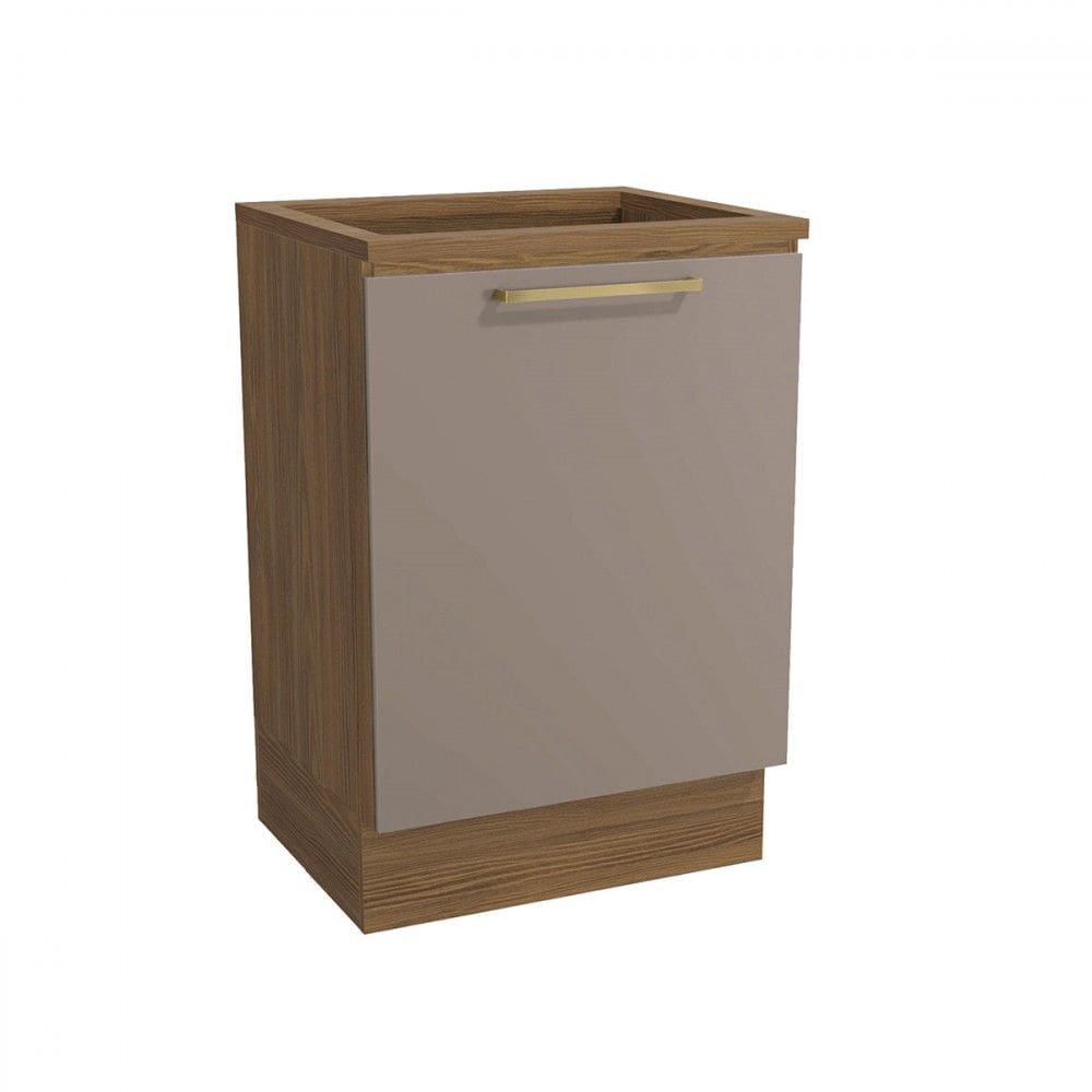 Balcão de Cozinha 60 Cm Isabel 1 Porta Nogueira/Marrom Claro - Kappesberg