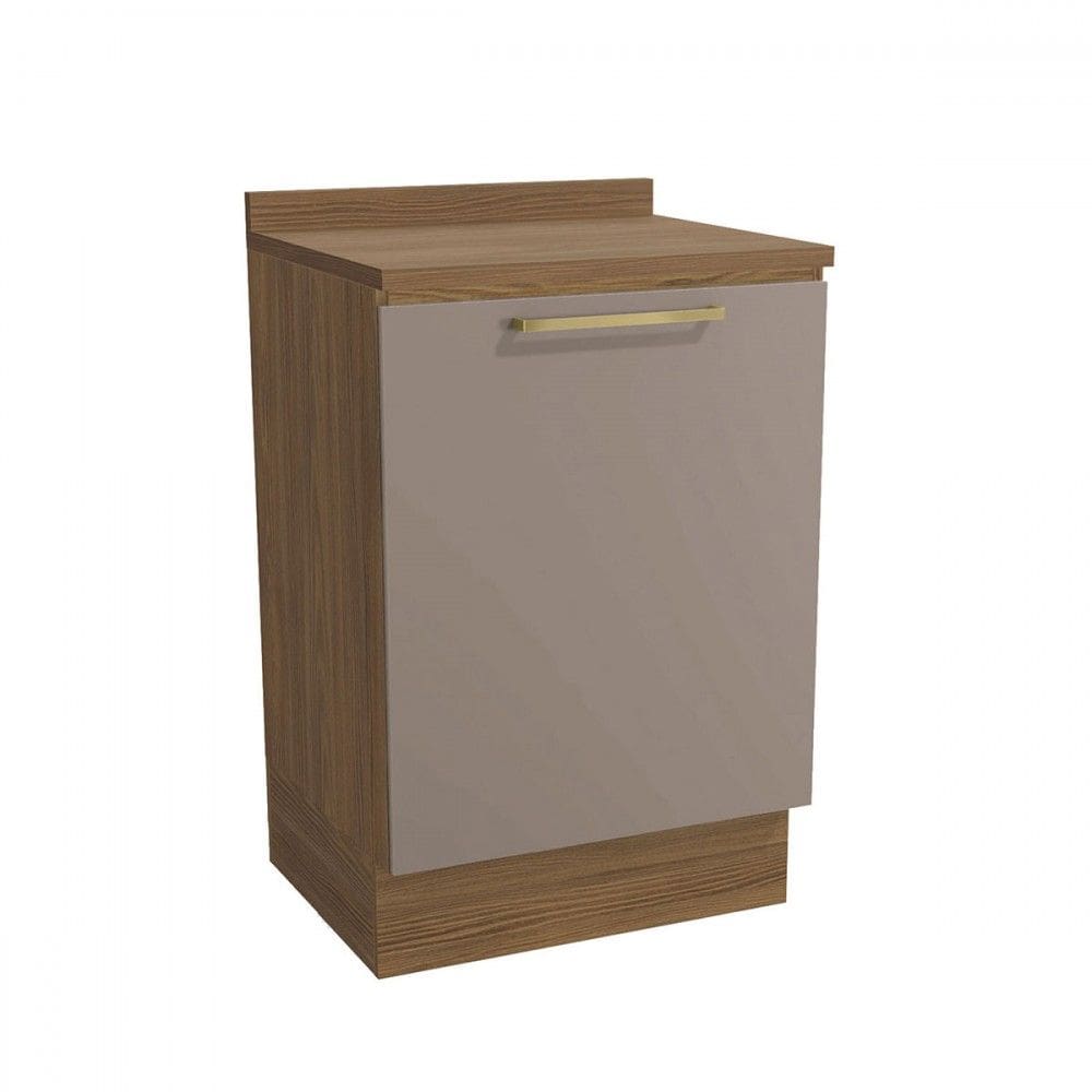 Balcão de Cozinha 60 Cm Isabel 1 Porta Nogueira/Marrom Claro - Kappesberg