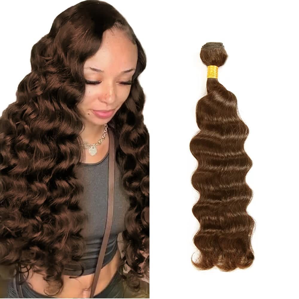 Pacotes de cabelo WuvusNM Deep Wave #4 Dark Brown 55-65cm 100g