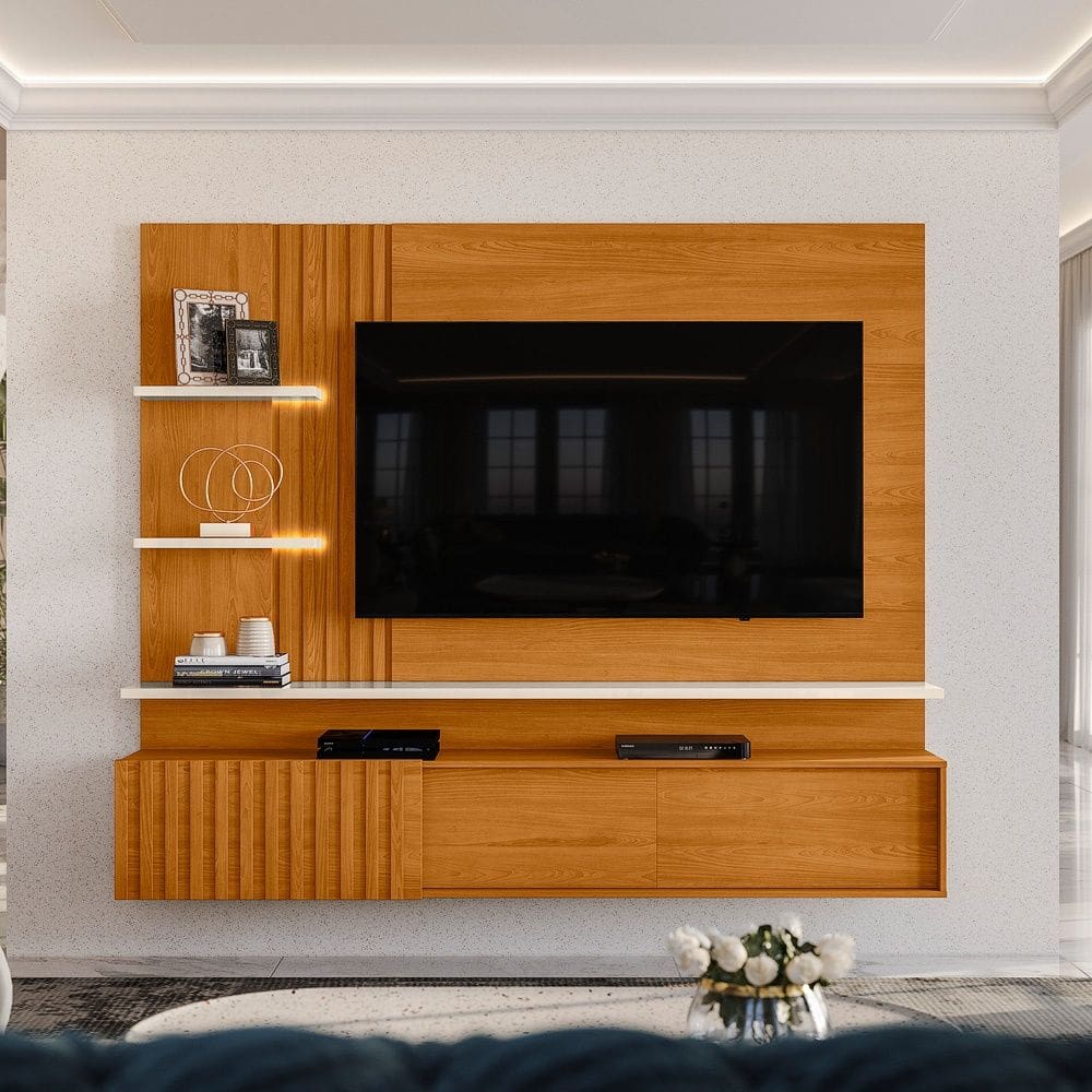 Bancada Suspensa Atena Cinamomo Off White Madetec