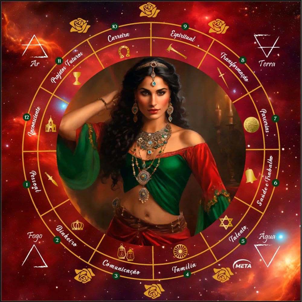 Toalha Tarot Toalha Cigana do Oriente + Presente