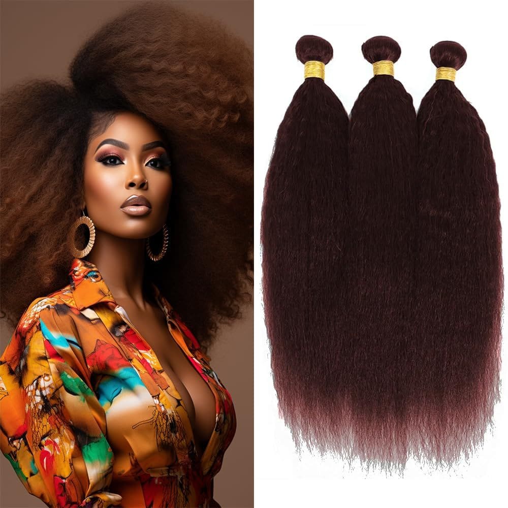 Pacotes de cabelo MAMART Dark Brown Kinky Straight 25-35cm 300g