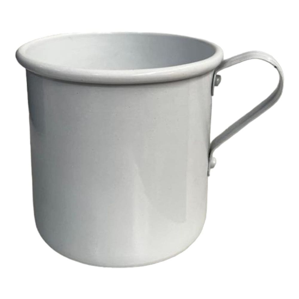Caneca 360 ml 8 cm Pretos Velhos em Alumínio + Presente