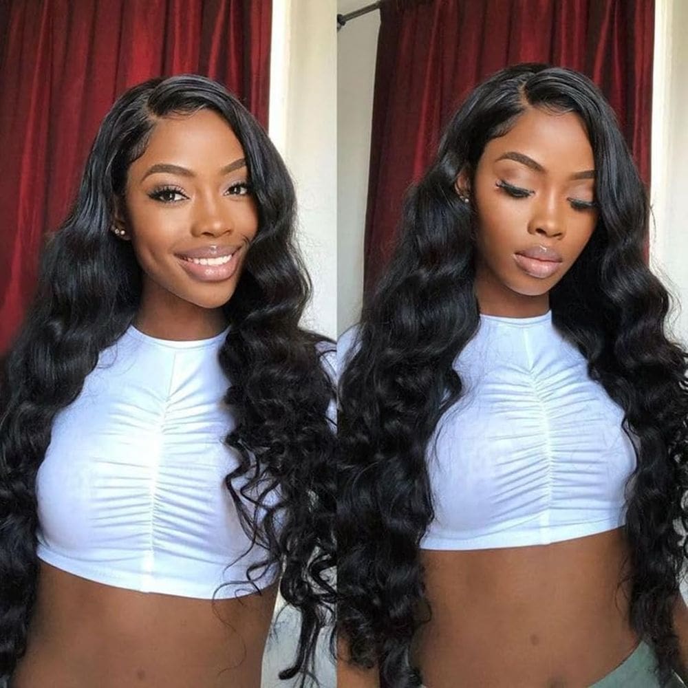 Peruca em U Emistar Curly V Part Water Wave Synthetic Hair