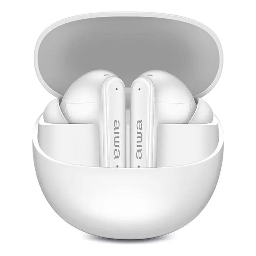 Fone De Ouvido Eardbud Aiwa Aws-eb-04w Bluetooth Ipx4 Branco