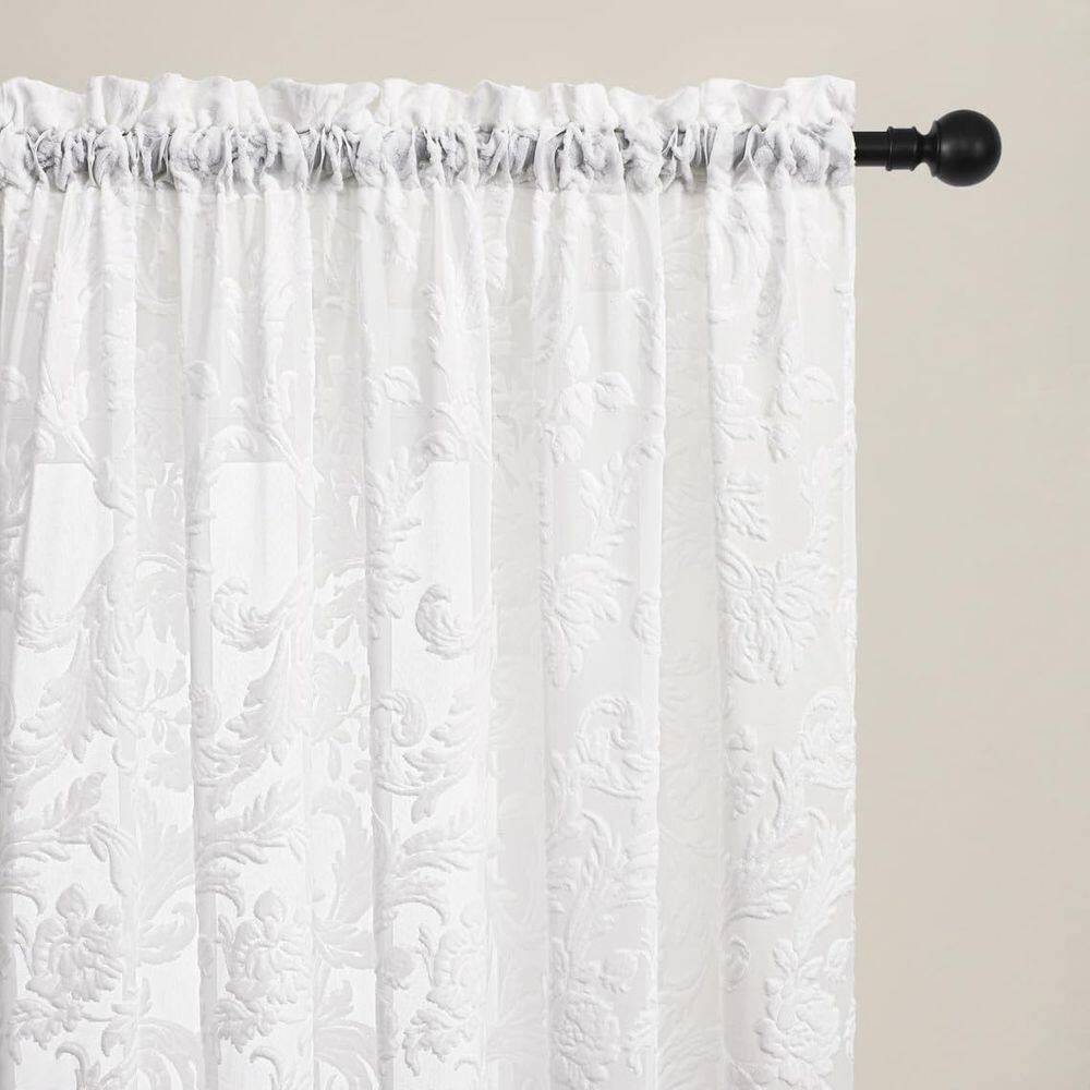 Cortinas | Painéis de cortina brancos transparentes | Boho Farmhouse Drapes