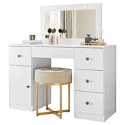 Penteadeira Camarim Sonhos Branco Brilho - Moval