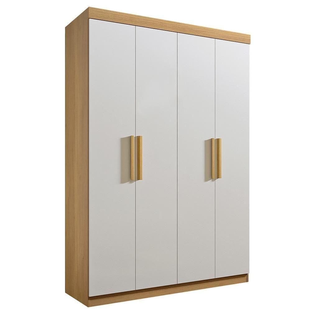 Guarda Roupa 4 Portas 3 Gavetas Colibri Plus D`doro Cinamomo Off White