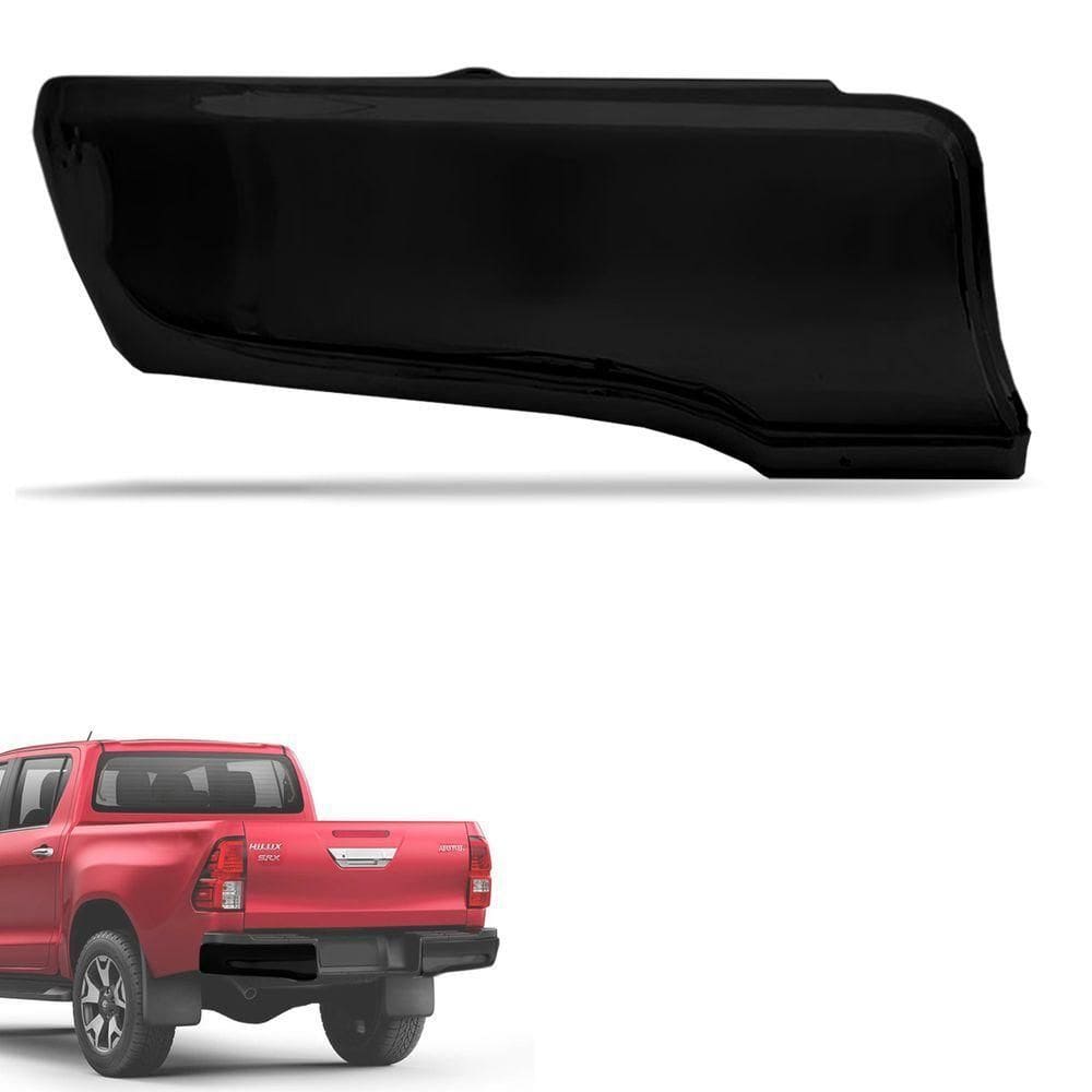Ponteira De Parachoque Traseiro Hilux 2016 A 2024 Lado Esquerdo Preto Bepo