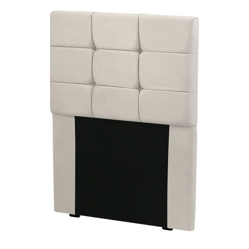 Cabeceira Para Cama Solteiro Box Julia 90cm Veludo Marfim