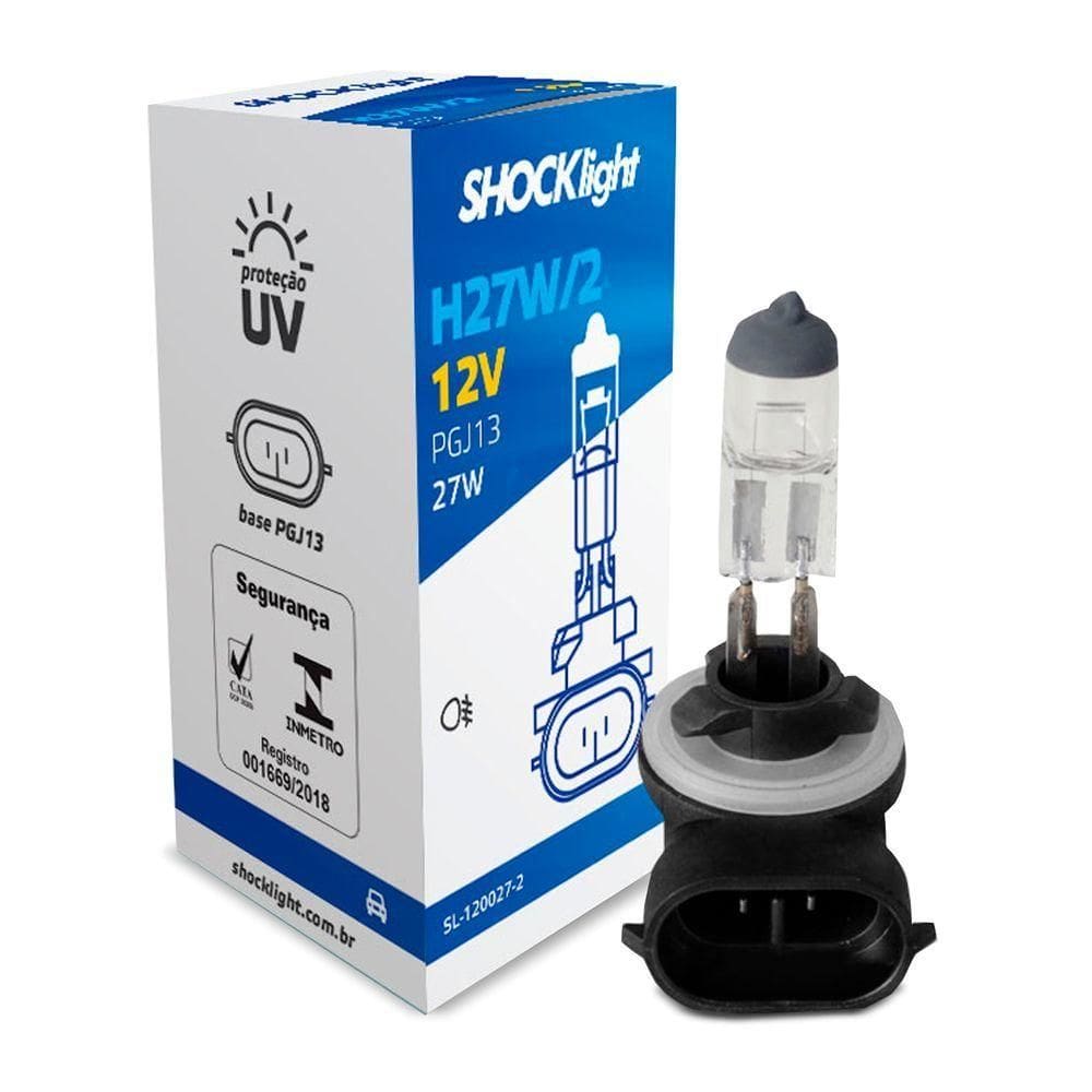 Lâmpada Halogena Standart H27w-2 27w Pgj13 3200k Shocklight