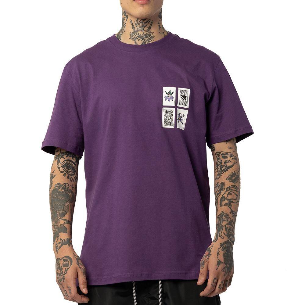 Camiseta Lost Joker Cards WT25 Masculina Roxo Figo