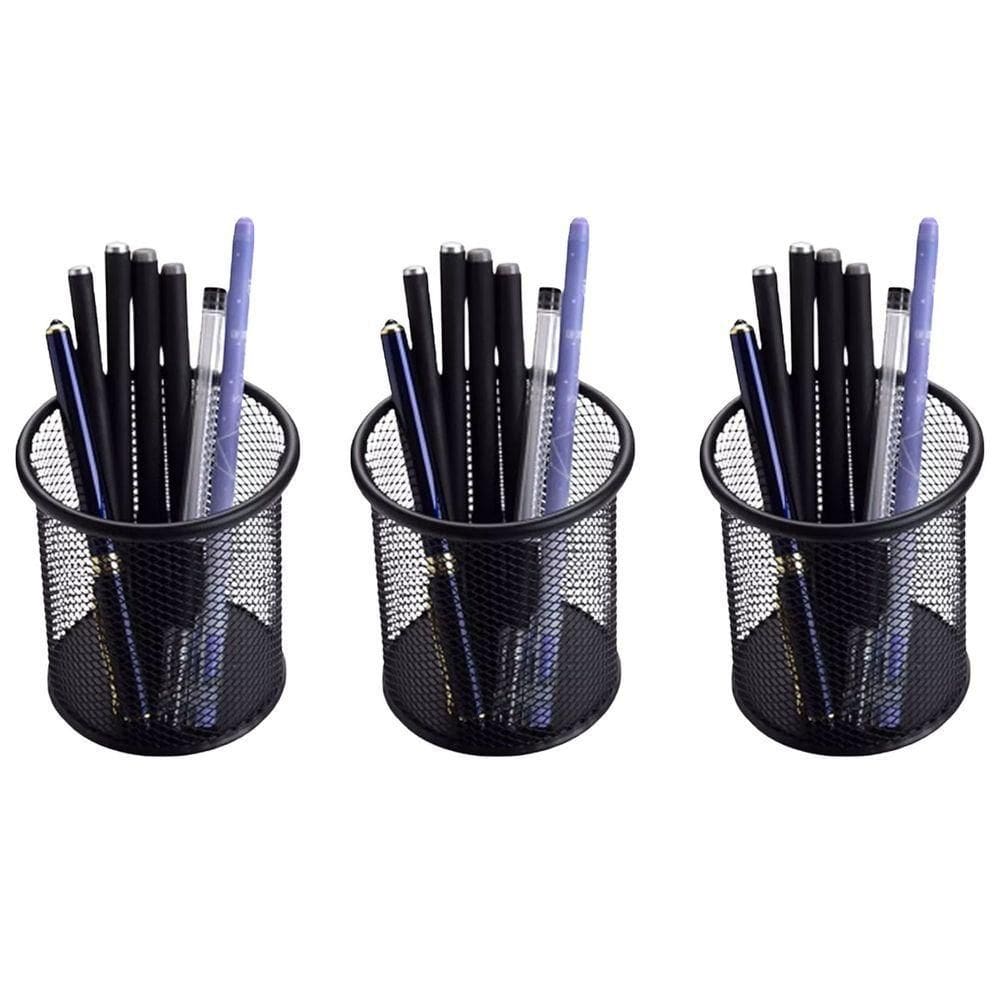 Porta Lapis Organizador Aramado Kit 3 Unidades Caneta Lapis Tesoura Escritorio Mesa De Trabalho Escrivaninha Home Office