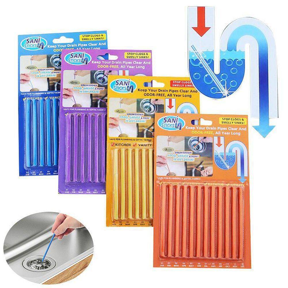 Sani Stick Haste De Limpeza Esgoto Banheiro Cozinha Pia Ralo