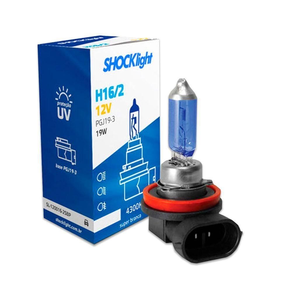 Lâmpada Halogena Standart H16-2 19w Pgj13 4300k Shocklight