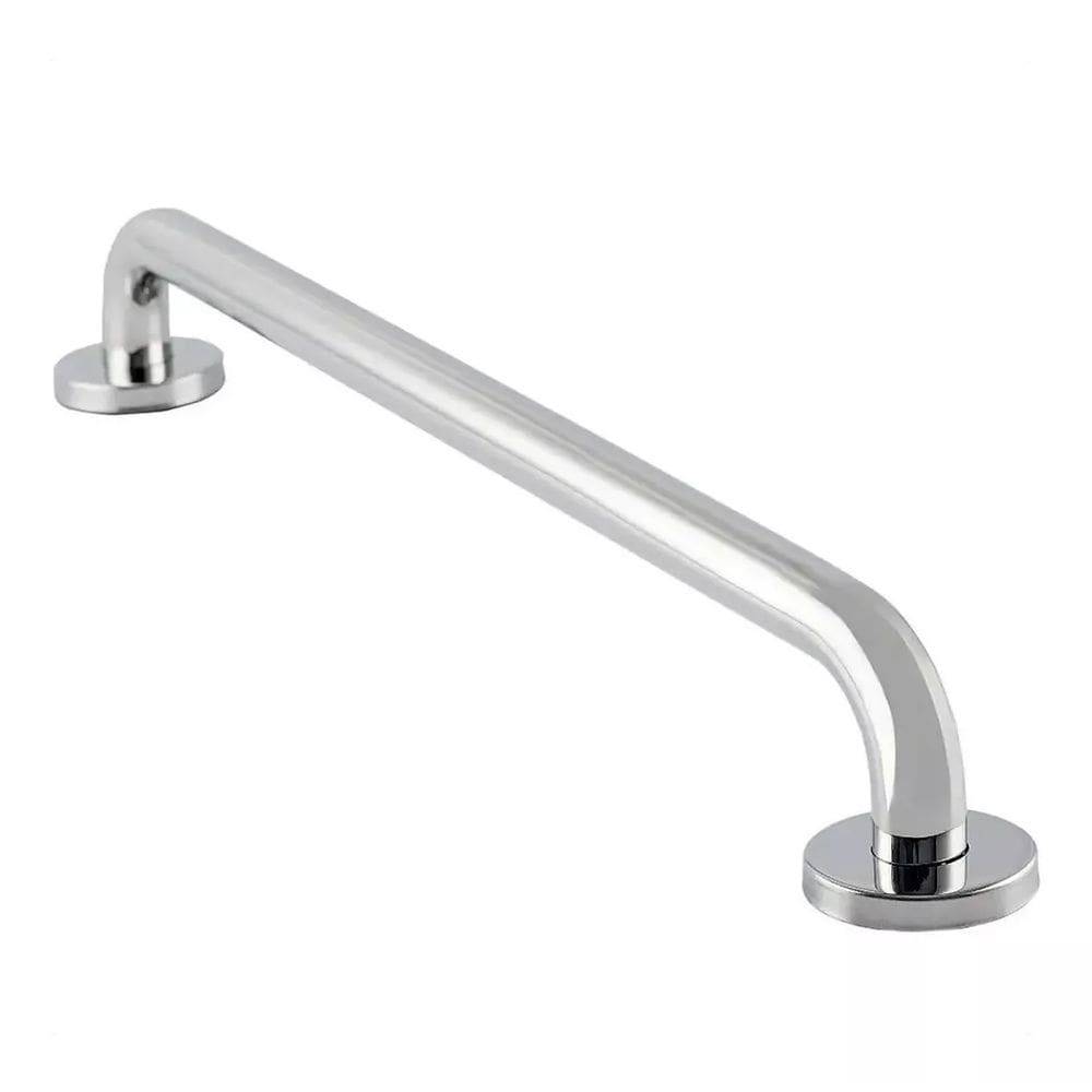 Barra de Apoio 80cm Inox Idoso Cadeirante Suporte Deficiente Corrimao Banheiro Box Corrimao Segurança Acessibilidade