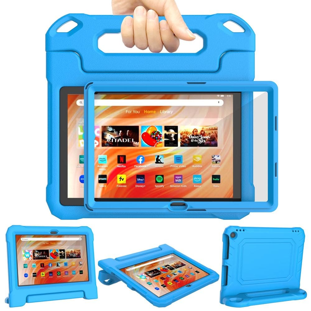 Capa para tablet DJ&RPPQ Fire HD 10 e Fire HD 10 Plus Kids azul