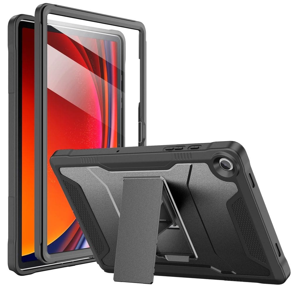 Capa Soke, protetora robusta de corpo inteiro para Samsung Galaxy Tab A9 Plus de 11" com protetor de tela e suporte preto