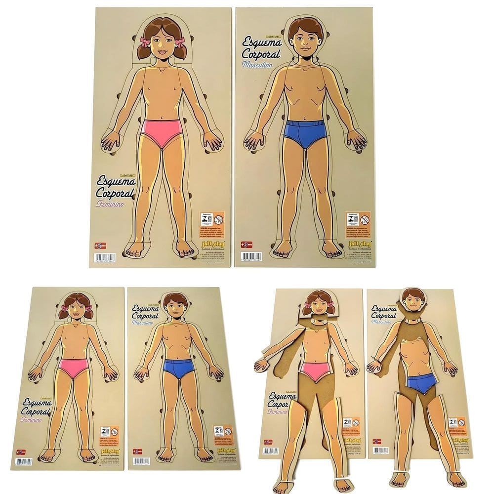 Brinquedo Educativo Esquema Corporal Masculino Feminino
