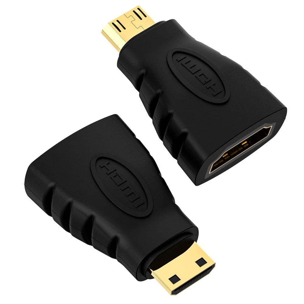 Adaptador HDMI VCE Mini HDMI para HDMI 4K com suporte para 2 pacotes
