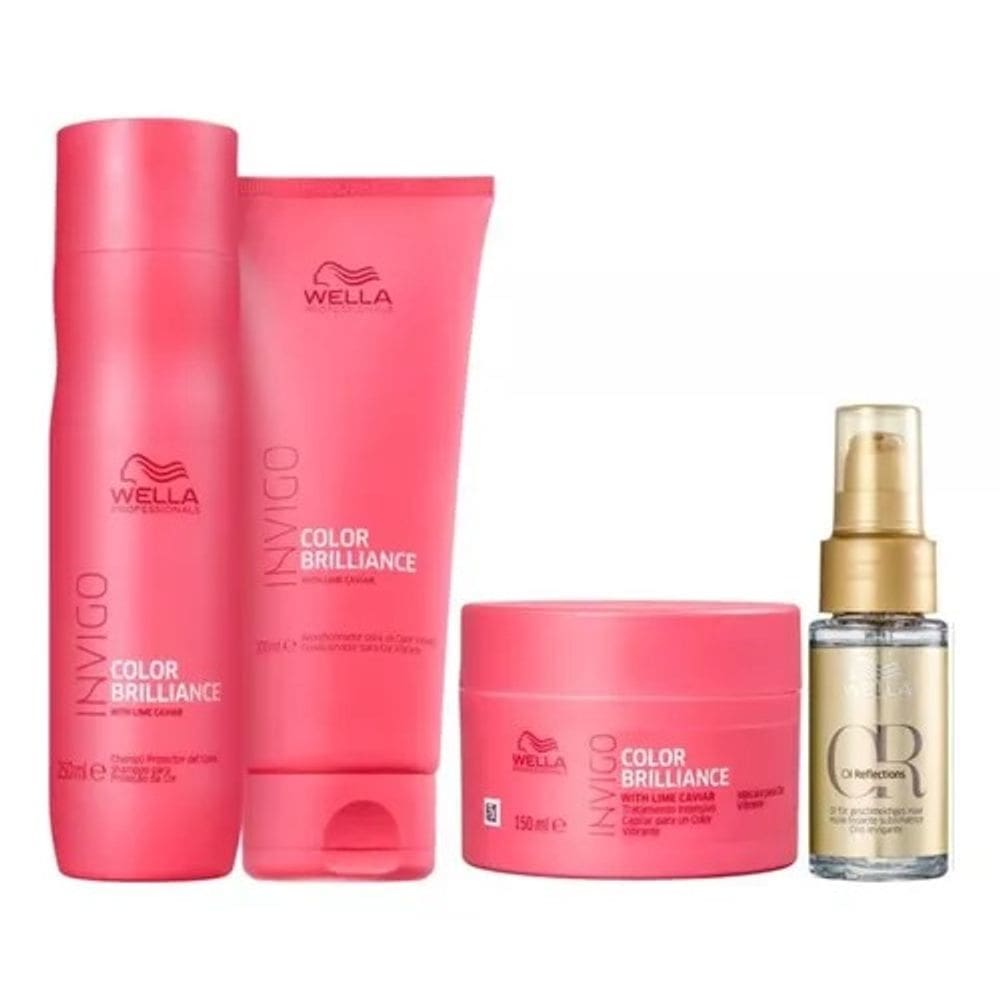 Kit Wella Invigo Colorbrilliance+oil Reflections(4 Produtos)