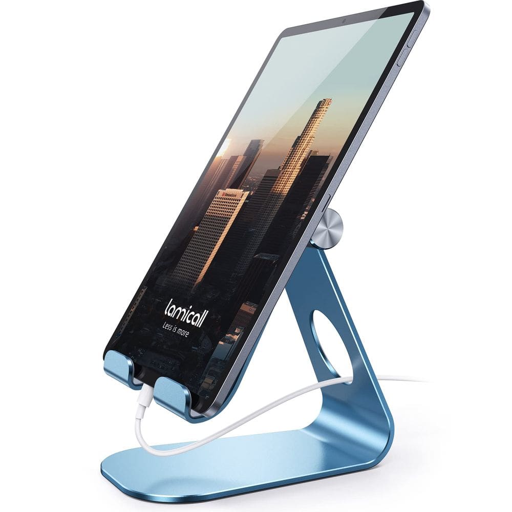 Suporte para tablet Suporte de mesa ajustável Lamicall Dock Blue