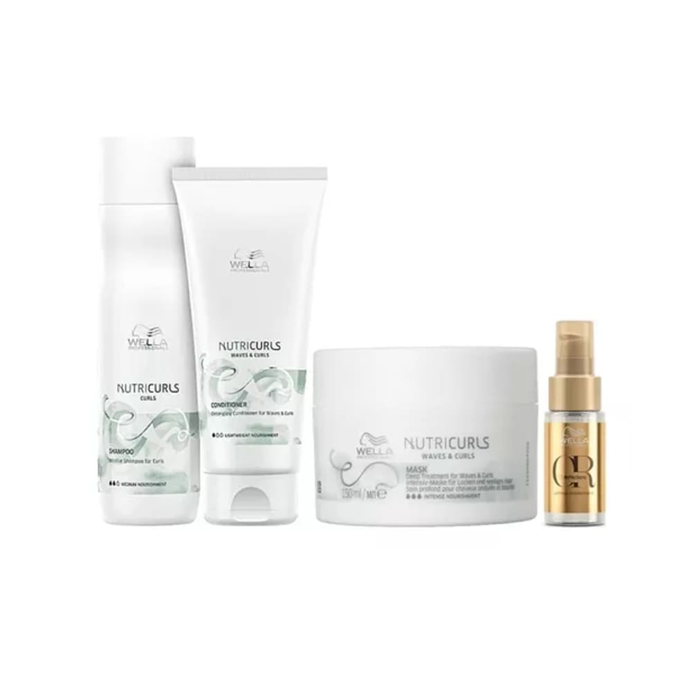 Kit Wella Nutricurls + Oil Reflections Quarteto (4 Produtos)